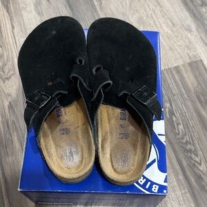 Birkenstock Black Suede Sandals